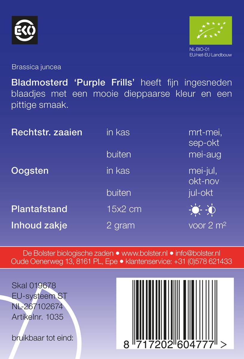 Blattsenf 'Purple Frills' Bio 