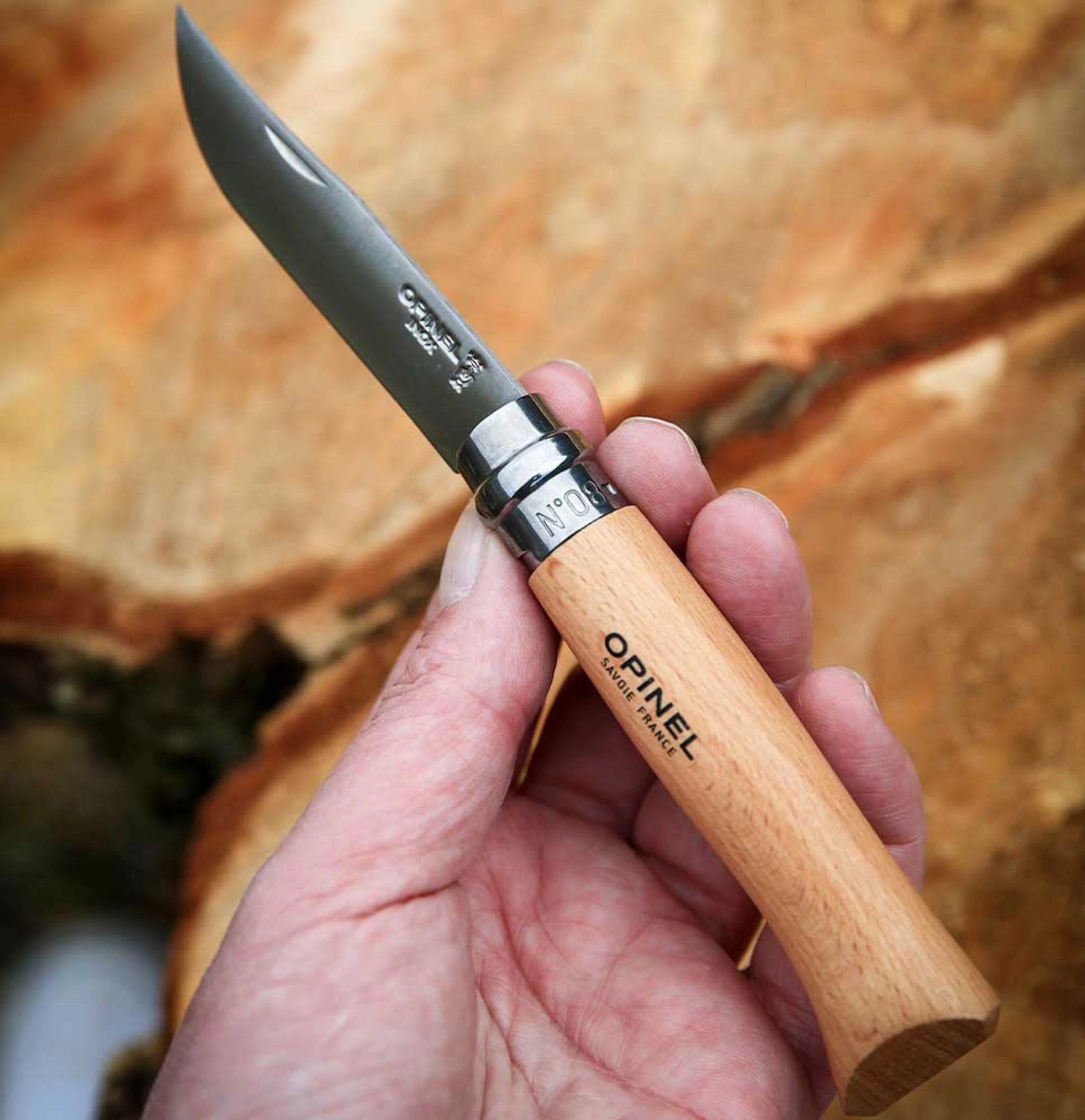 Opinel - Taschenmesser Nr. 08 aus rostfreiem Stahl